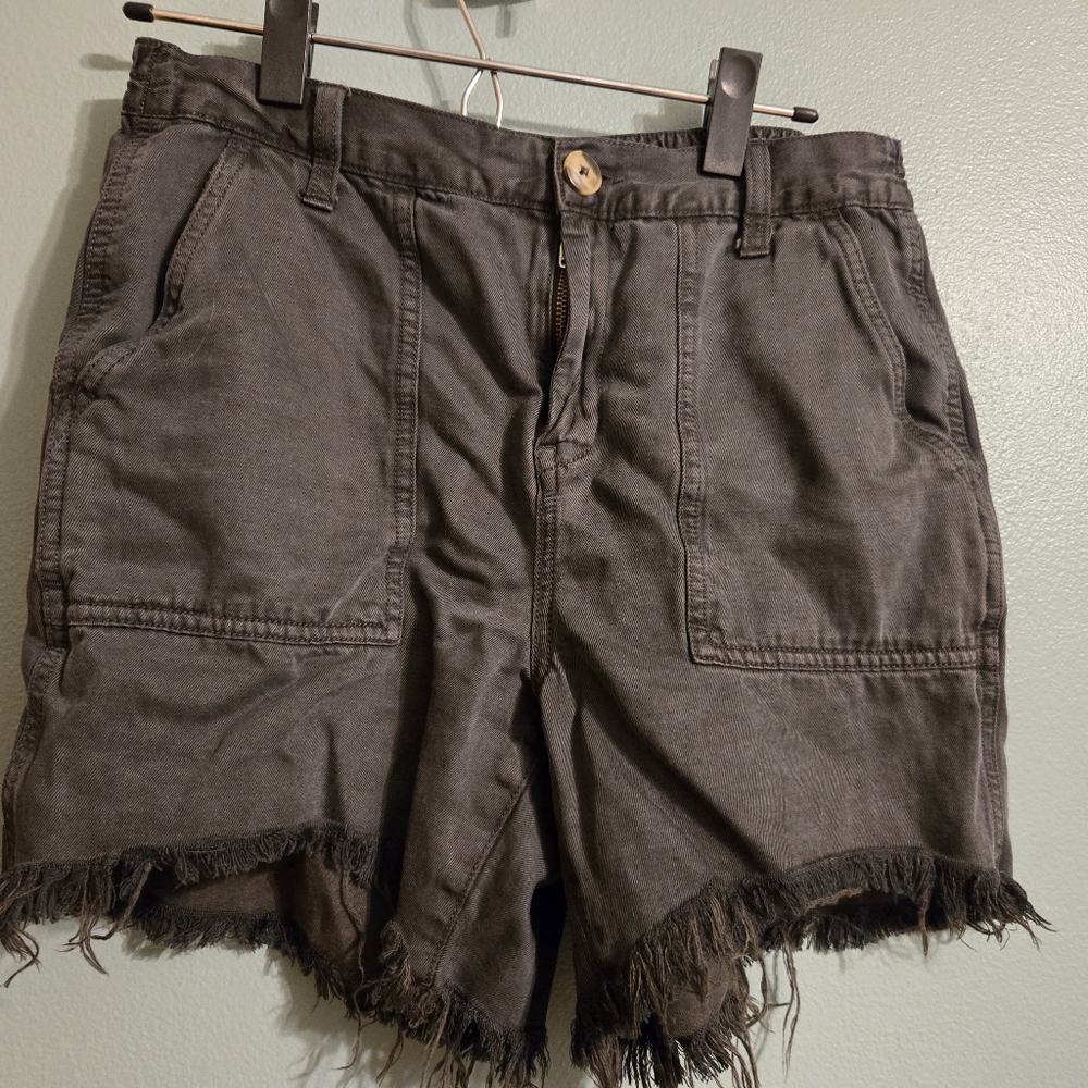 Aerie Charcoal Elastic Waist Shorts
